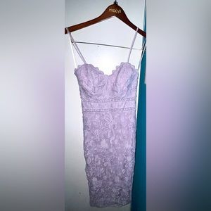 Lavender lace bodycon dress
